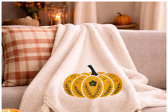 Floral Pumpkin Embroidery Design Fall Flowers Autumn Decor Product Image 3