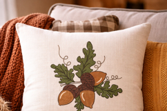 Acorn Cluster Embroidery Design Oak Leaves Fall Autumn 4x4 Product Image 7