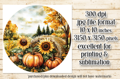 Autumn Wind Spinner, Country Farm Scene Round Design, d2 Product Image 2
