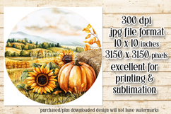 Autumn Wind Spinner, Country Farm Scene Round Design, d3 Product Image 2