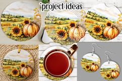 Autumn Wind Spinner, Country Farm Scene Round Design, d3 Product Image 3