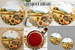 Autumn Wind Spinner, Country Farm Scene Round Design, d4 Product Image 3