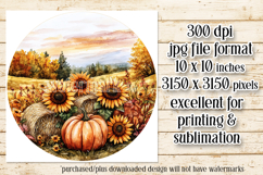 Autumn Wind Spinner, Country Farm Scene Round Design, d5 Product Image 2