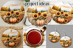 Autumn Wind Spinner, Country Farm Scene Round Design, d5 Product Image 3