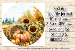 Autumn Wind Spinner, Country Farm Scene Round Design, d6 Product Image 2