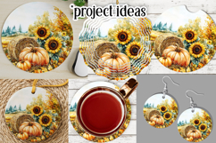 Autumn Wind Spinner, Country Farm Scene Round Design, d6 Product Image 3