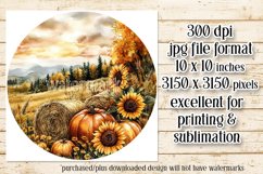 Autumn Wind Spinner, Country Farm Scene Round Design, d7 Product Image 2