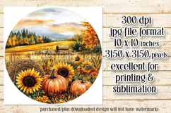 Autumn Wind Spinner, Country Farm Scene Round Design, d9 Product Image 2