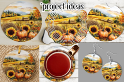 Autumn Wind Spinner, Country Farm Scene Round Design, d9 Product Image 3