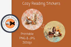 Autumn Fall Cozy Reading Stickers Product Image 2