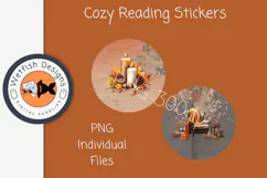Autumn Fall Cozy Reading Stickers Product Image 3