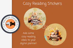 Autumn Fall Cozy Reading Stickers Product Image 5