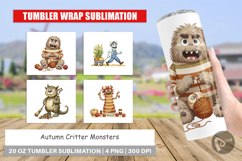Tumbler Autumn Critter Monsters Product Image 1