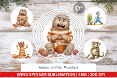 Wind Spinner Autumn Critter Monsters Product Image 1