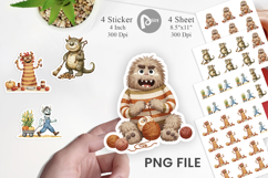 Autumn Critter Monsters Sticker Product Image 1