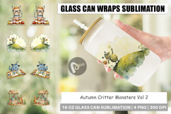 Glass Can Autumn Critter Monsters Product Image 1