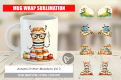 Mug Wrap Autumn Critter Monsters Product Image 1