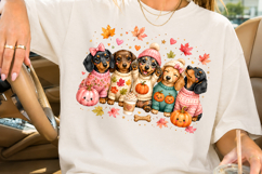 Autumn Dachshund Puppies Sublimation Product Image 2
