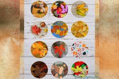 Autumn Digital Circles, Autumn Round Images, Fall Printable Product Image 2