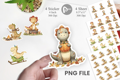 Autumn Dino Friends Sticker Product Image 1