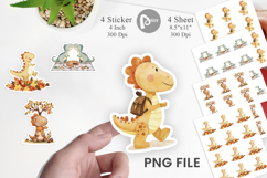 Autumn Dino Friends Sticker Product Image 1