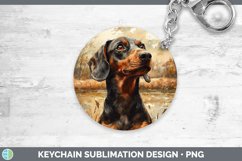 GorgeousAutumn Dogs Keychain design.