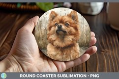GorgeousAutumn Dogs Round Coaster design.