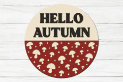 Autumn Door Hanger SVG, Fall Door Hanger SVG Product Image 4