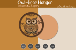 Owl Door Hanger SVG Product Image 2