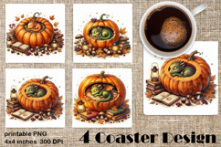 Fantasy Dragon Book Coasters | Cozy Fall Dragon Sublimation Product Image 1