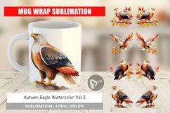 Mug Wrap Design Autumn Eagle Watercolor Product Image 1