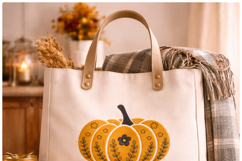 Floral Pumpkin Embroidery Design Fall Flowers Autumn Decor Product Image 6