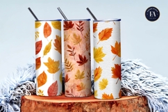 Fall Leaves Watercolor Pattern Art Digital Paper Product Image 3