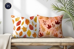 Fall Leaves Watercolor Pattern Art Digital Paper Product Image 2