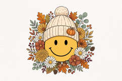 Autumn Fall Smiley Face PNG Product Image 1