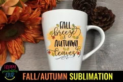 Fall Breeze Autumn Leaves I Fall Autumn Sublimation Design Product Image 3