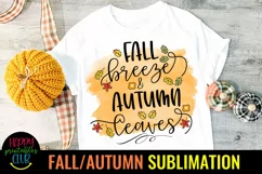 Fall Breeze Autumn Leaves I Fall Autumn Sublimation Design Product Image 1