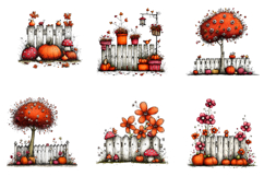 Autumn Fence Clipart Bundle Product Image 4
