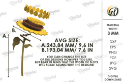 3D Sunflower Laser Cut. Floral Home Decor SVG Product Image 2