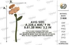 3D Autumn Flowers Laser Cut. Fall bouquet. Home decor Product Image 6