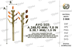 3D Fall Flower Bouquet Laser Cut. Floral Home Decor SVG Product Image 2