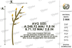3D Autumn Flowers Laser Cut. Floral Home Decor SVG Product Image 2