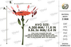 3D Flower Laser Cut. Floral Home Decor SVG Product Image 2