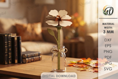 3D Autumn Flowers Laser Cut. Fall bouquet. Home decor Product Image 11