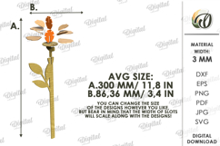 3D Flower Laser Cut. Floral Home Decor SVG Product Image 2
