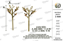 3D Flower Bouquet Laser Cut. Floral Home Decor SVG Product Image 2