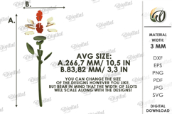 3D Flower Laser Cut. Floral Home Decor SVG Product Image 2