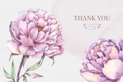 Peony Moody Floral Watercolor Clipart Product Image 3
