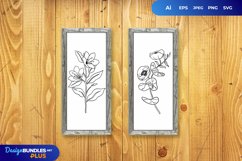 Hand Drawn Autumn Flowers Outlines Product Image 1