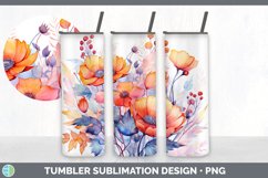 GorgeousWatercolor Florals Tumbler design.